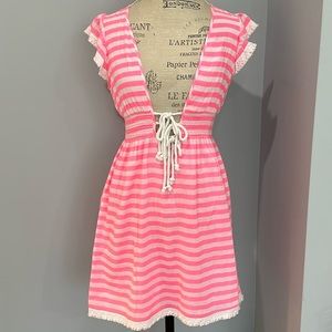STS Sail to Sable Punk White Stripe Cover Up Swim Dress SU1862 $168